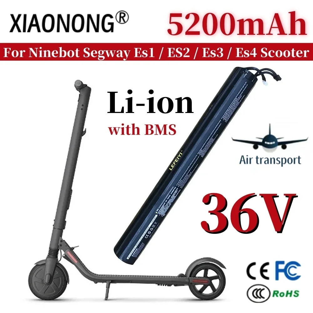 

100% Brand New 36V 5200mAh Battery Pack, Suitable for Ninebot Segway Es1 / ES2 / Es3 / Es4 /E22 Scooter