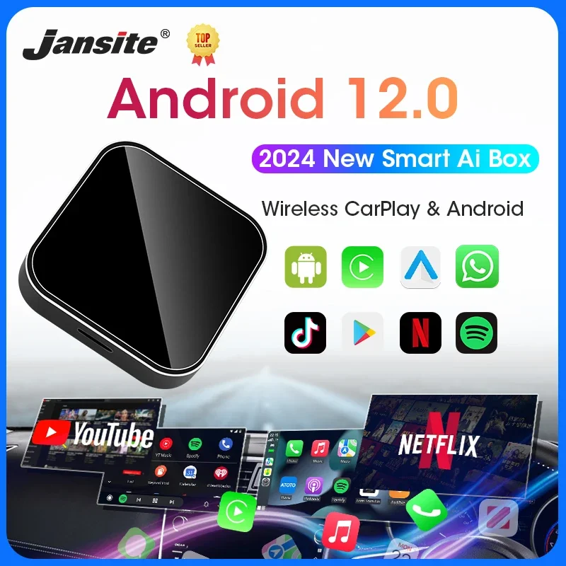 Android 12 CarPlay Smart Ai Box Android Wireless CarPlay Android Auto Adapter For Netflix For YouTube car intelligent systems