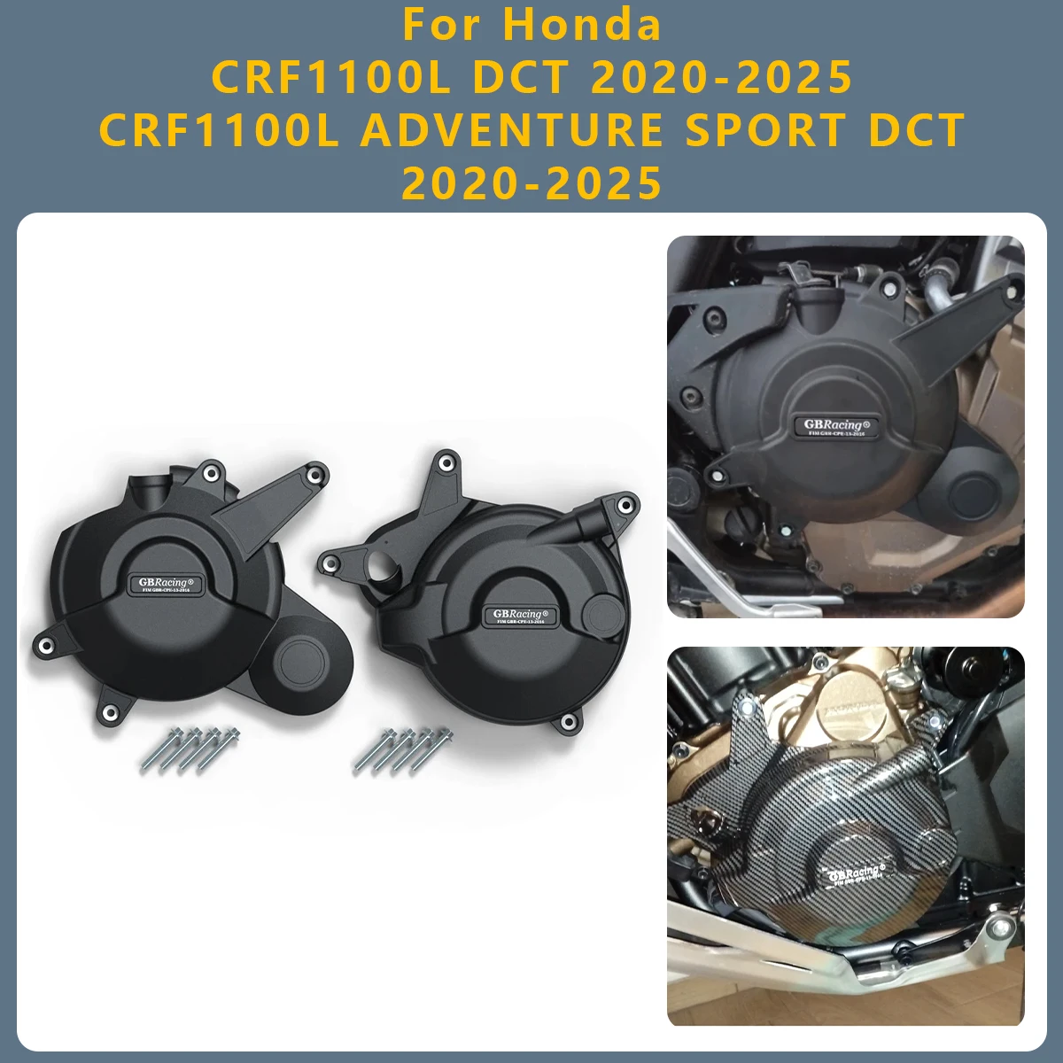 

Motorcycle Engine Cover Clutch Cover Protection Set Accessories For Honda CRF 1100L ADVENTURE SPORT DCT 2020-2025 CRF-1100L