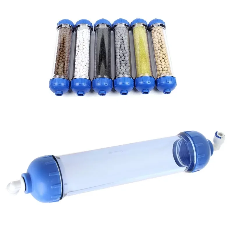 1pcs T33 Inline Filter Housing Canister for Aquarium Fish Tank, DIY Water Filter Media, Air Dryer Tube, Gas Purifier Shell