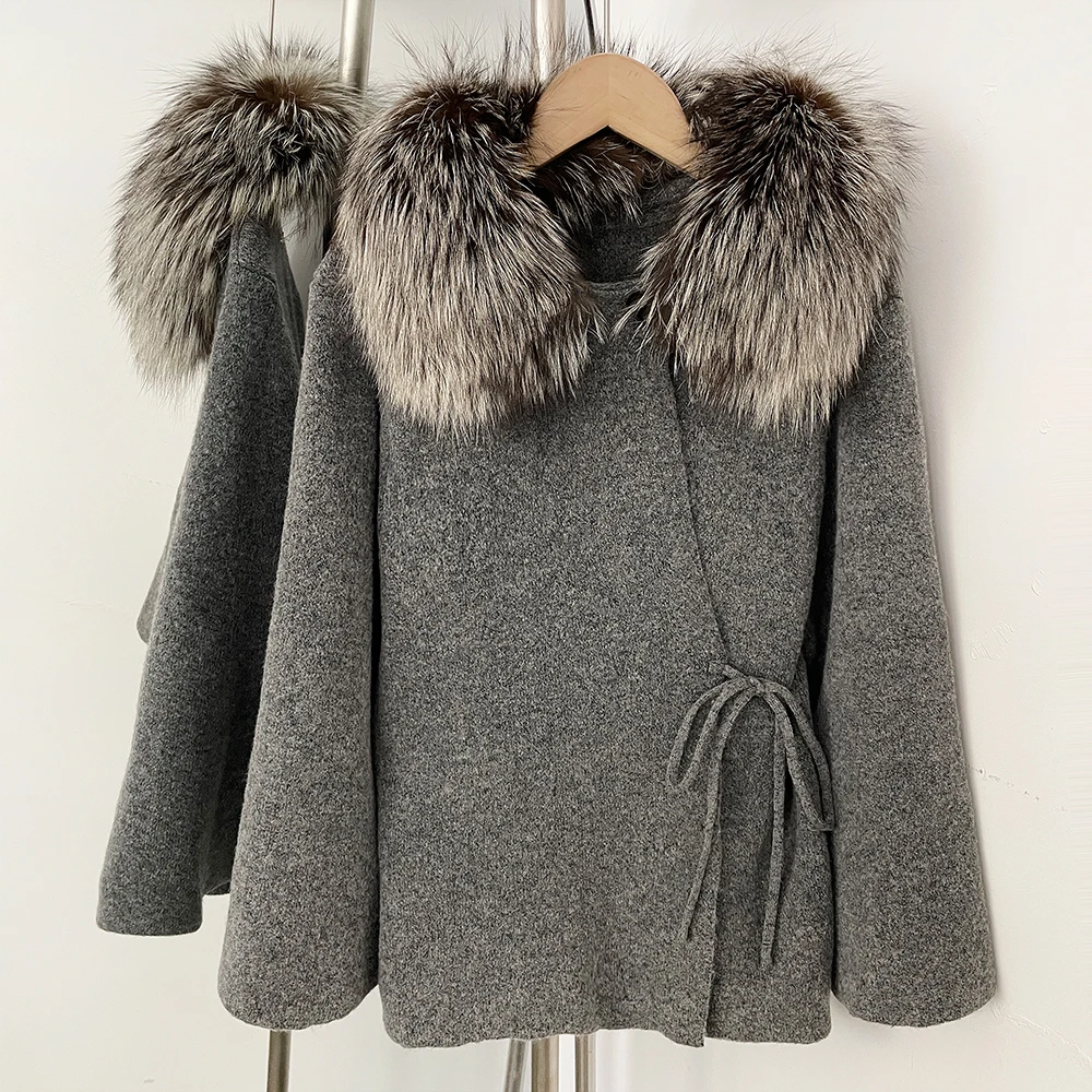 

Knitwear Women's Tops Cardigan for Women Coat with Natural Fur Outerwear Real Fur Coat Woman New Knit Long Sleeve Office Lady
