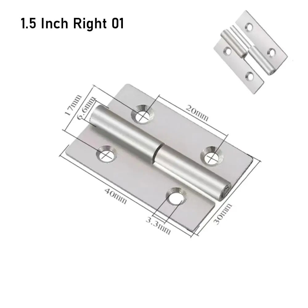 1Pcs Window Accessories Detachable Hinge 1.5/2/2.5/3/4 Inch 304 Stainless Steel Removable Hinge Flag Shape Furniture Hardware