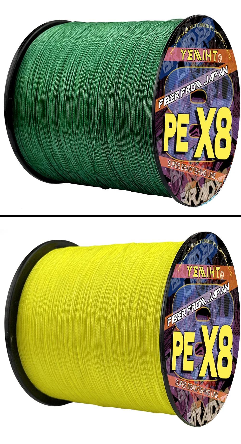 JOF 8-fach geflochtene PE-Angelschnur, superstark, 1000M 500M 300M, Multifilament-Geflechtgarn X8 18-78LBS – Detail 14