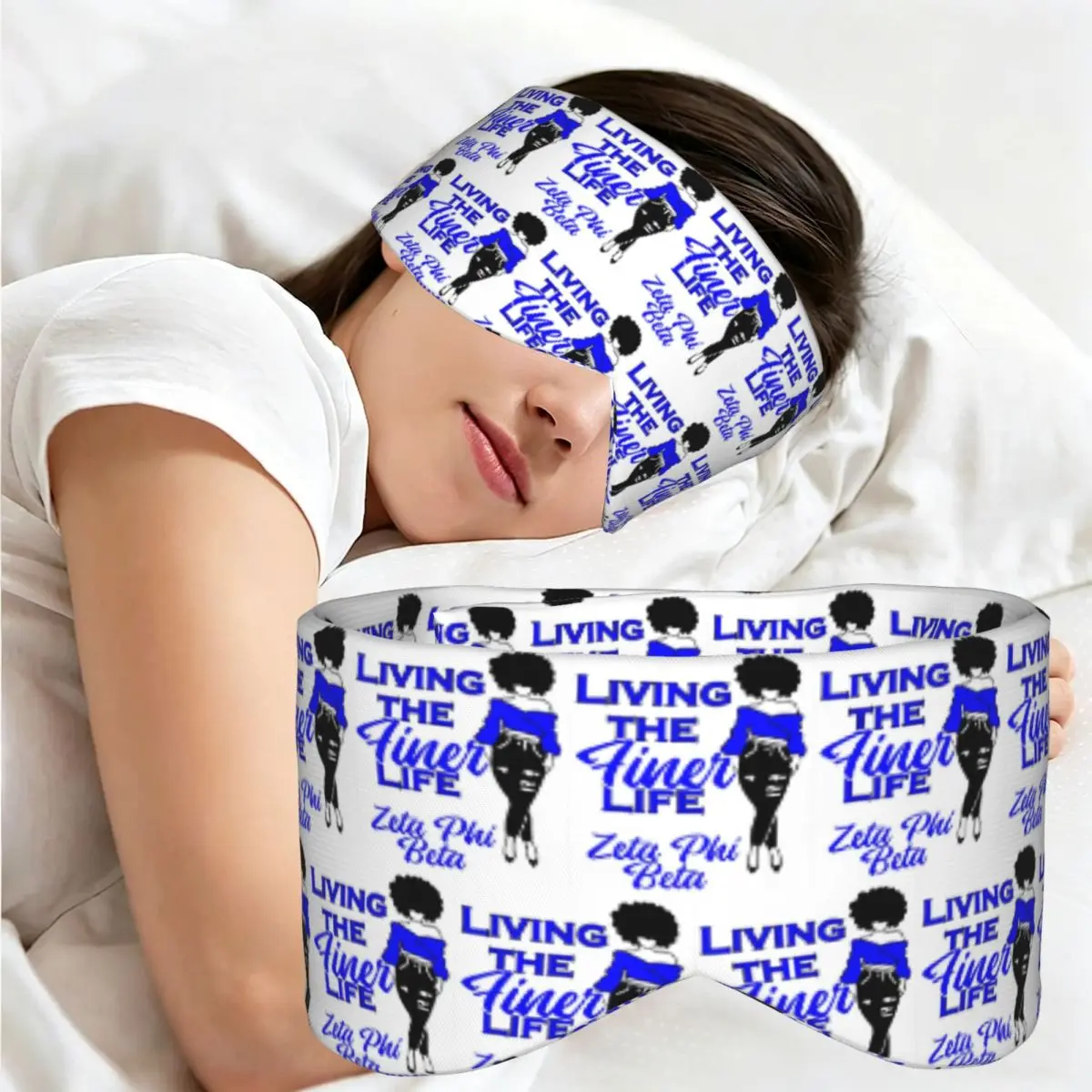 Zeta Phi Beta Sorority Logo sleep eye mask Light Blocking Portable Eye Cover for Girls Boys Office Nap Party Eyeshade eyepatch