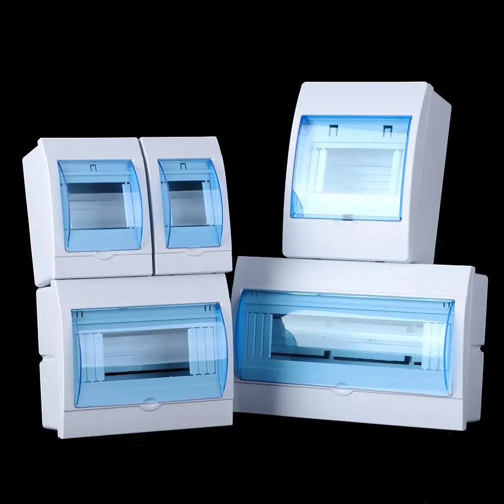 2-3/3-4/4-6/5-8/9-12 가지 방법 회로 차단기 배포 플라스틱 보호 상자 전기 투명 커버가 있는 실내 벽 마운트