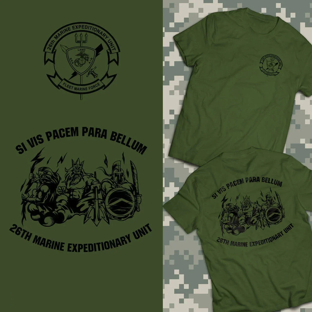 SI VIS PACEM PARA BELLUM. US 26th Marine Expeditionary Unit T Shirt. Short Sleeve 100% Cotton Casual T-shirts Loose Top S-3XL