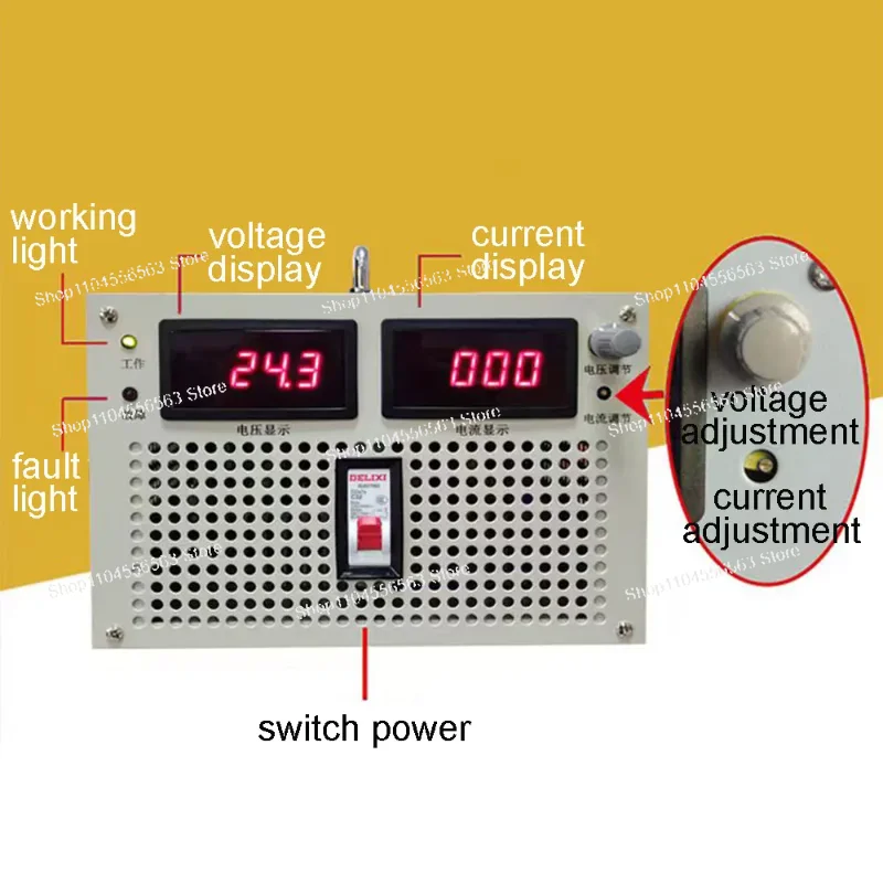 3000W Adjustable Switching Power Supply - DC 200V-1000V Battery Charger for Lead-Acid & LiFePO4 Batteries