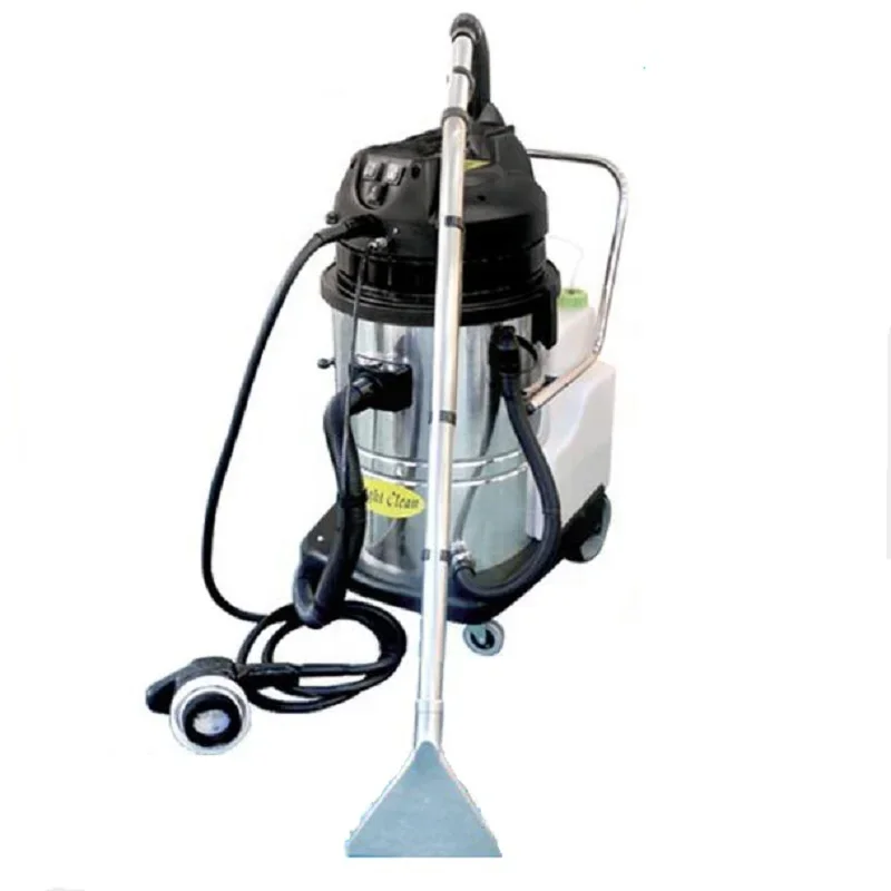 60L 2 Motor Strong Suction Stainless Tank Wet And Dry Mattress Carpet Sofa Curtain Cleaner For Commercial Carpet Cleaner