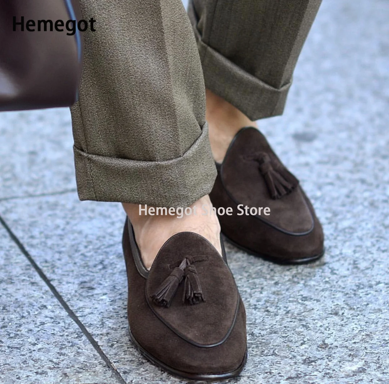 

Retro Tassel Slip-On Loafers Men's Flats Shoes Loafers Men's Casual Mules Shoes Suede Driving Shoes Banquet Social Shoes