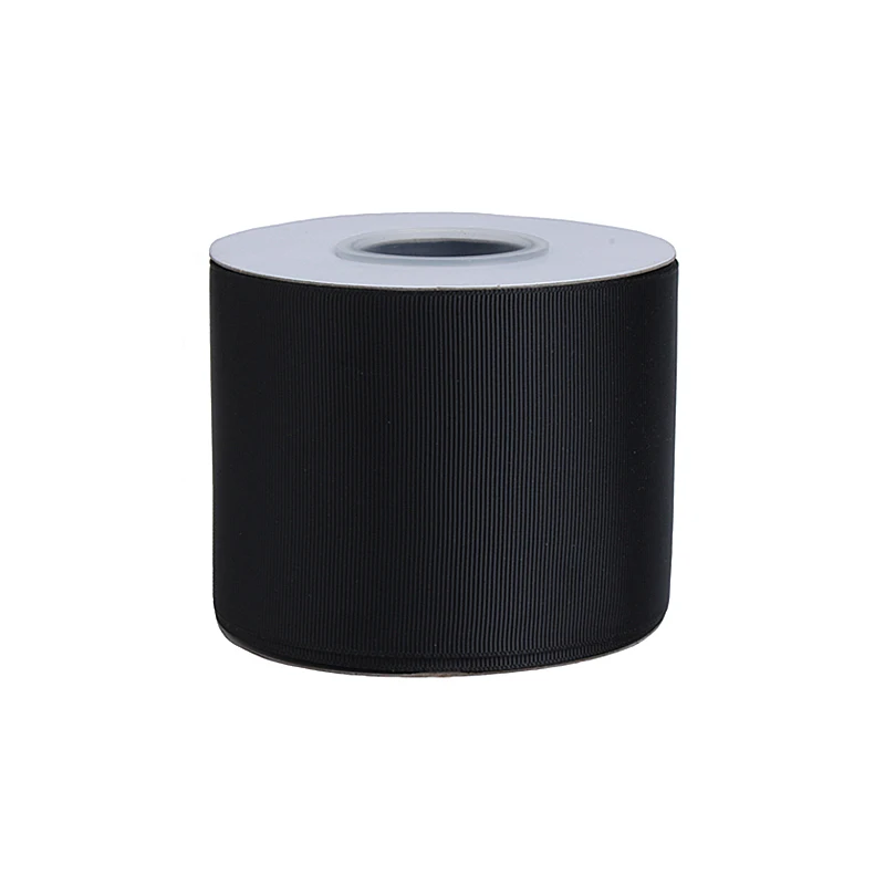 

(100yards) Black Grosgrain Ribbon Solid Color Ribbons Double Face 9mm 16mm 22mm 25mm 38mm 50mm 75mm