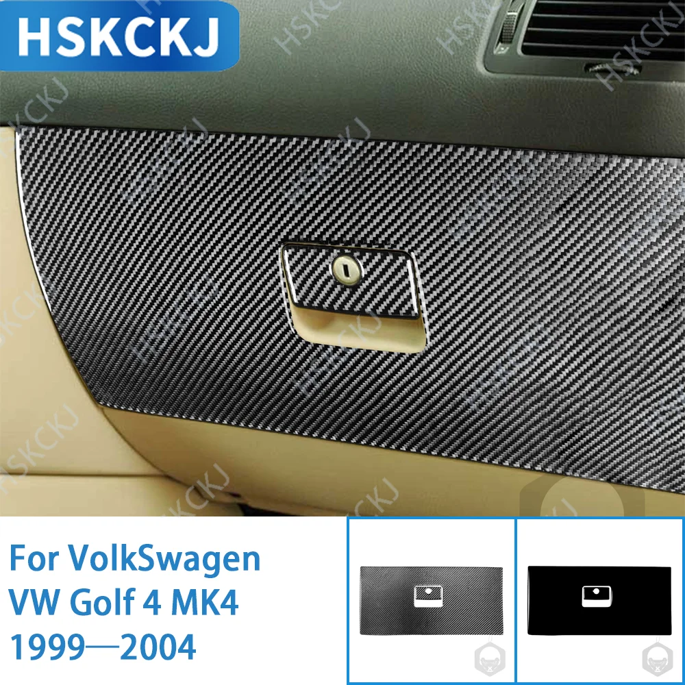 Black Plastic Copilot Storage Handle Panel Interior Trim Sticker For VW Golf 4 MK4 R32 Jetta Bora 1999 2000 2001 2002 2003 2004 view 2