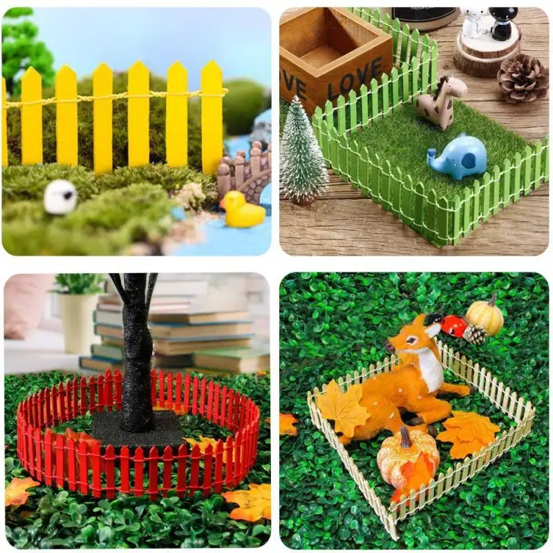 1 Stück Mini-Holzzaun für Feengärten und Blumentopfverzierungen – langlebige Heim- und Gartendekoration, perfekt für Weihnachten – Detail 3