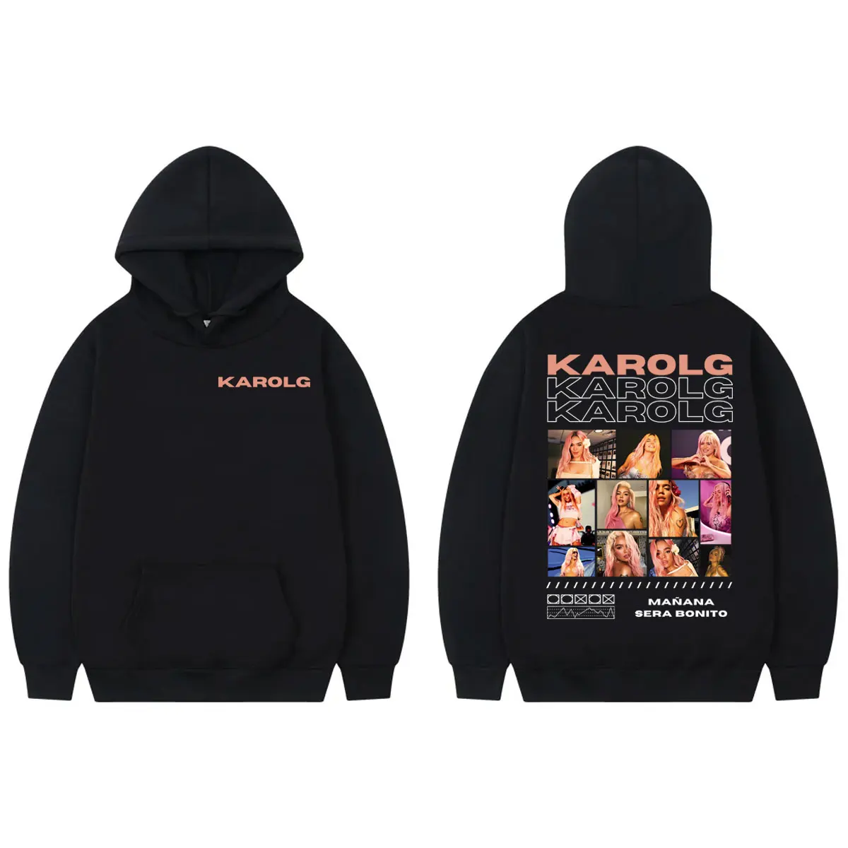 

Singer Karol G Aesthetic Graphic Hoodie Fashion Hip Hop Hooded Sweatshirt Men's Women's High Quality Fleece Pullovers Streetwear