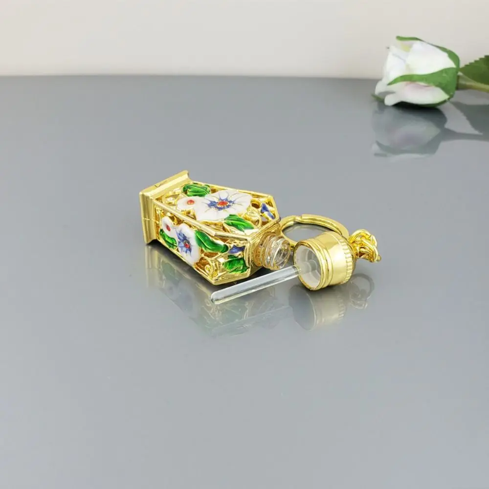 bottling Antiqued Metal with Keyring Essential Oil Dropper Bottle  Bottle Empty Cosmetics Container Pendant Keychain