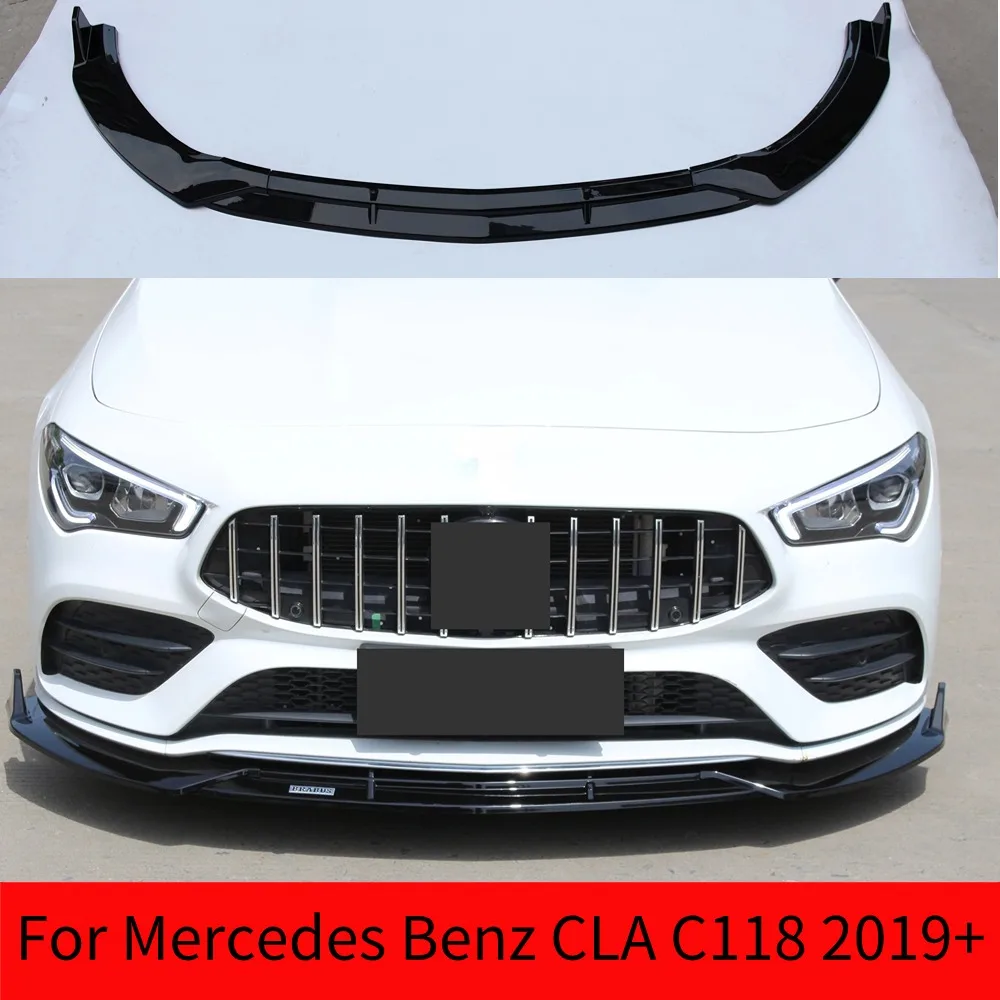 Front Bumper Lip Chin Tuning Accessories Splitter Diffuser For Mercedes Benz CLA C118 2019-2022 W118 220 260 200 180