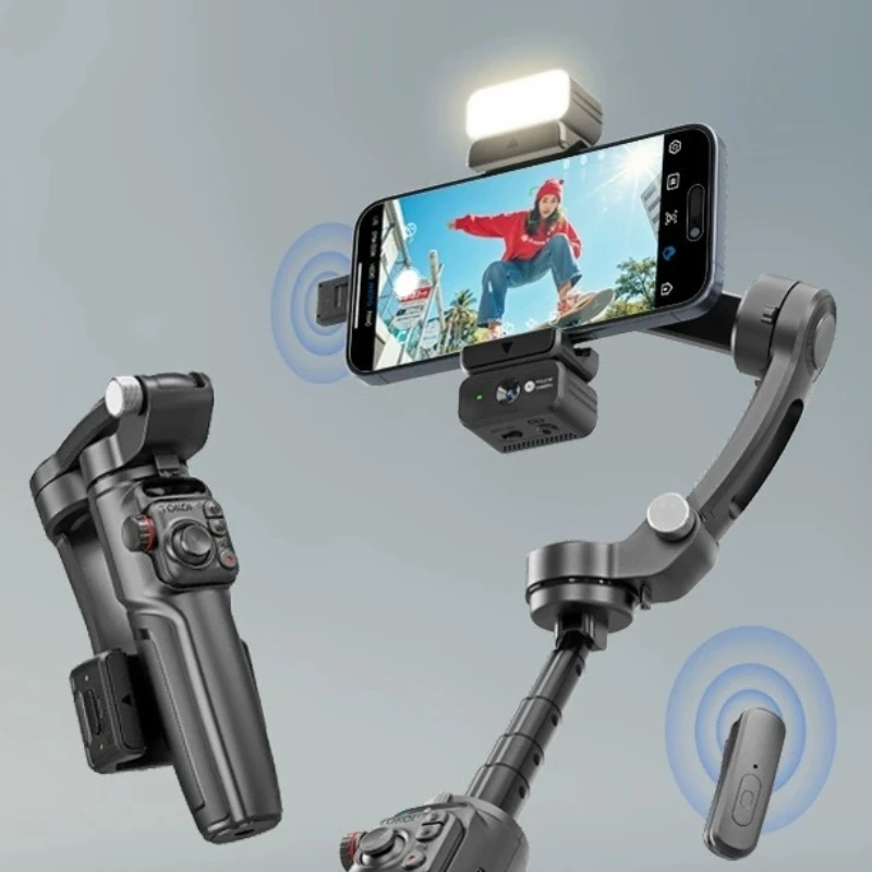 Three-axis stabilizer, anti-shake retractable selfie stick, handheld smart follow-up live shooting, gimbal stabilizer