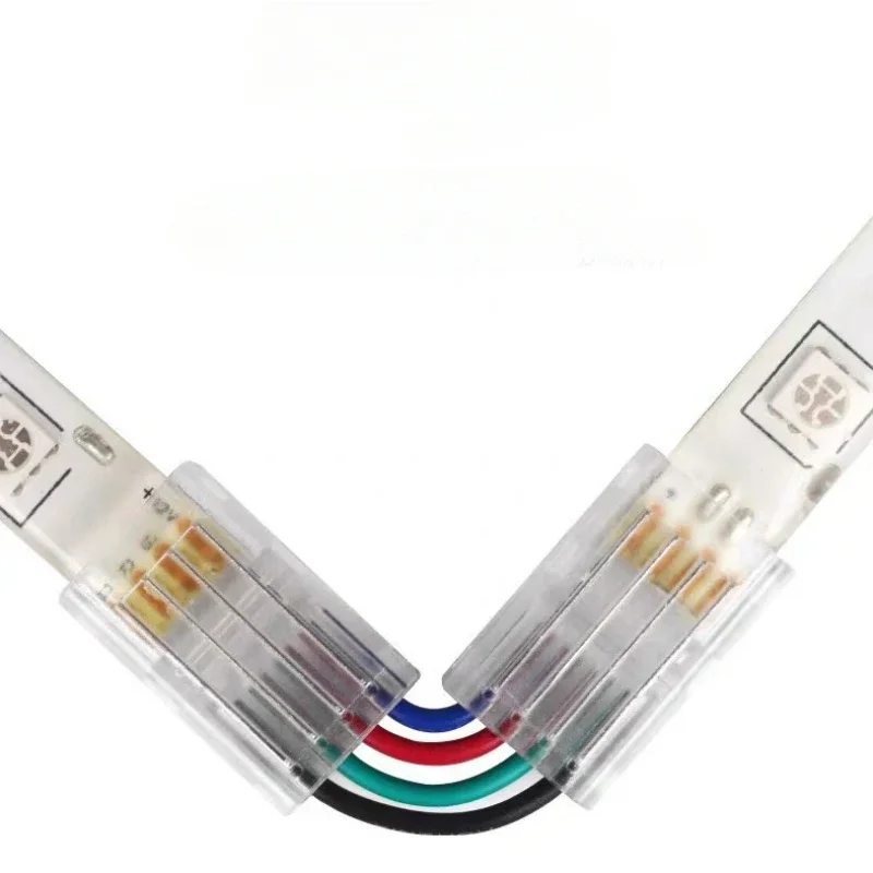 Listwa oświetleniowa LED złącze bez lutowania 2/3/4/5/6Pin pasek do paska 8/10/12mm w kształcie litery L COB 5050 2835 WS2812