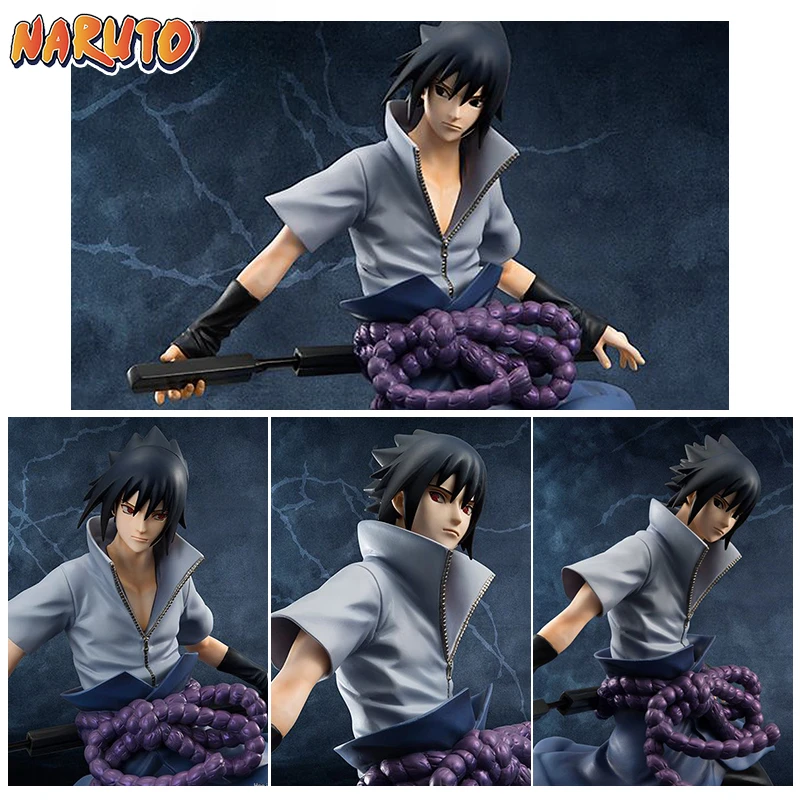 

Naruto MegaHouse Naruto Shippuden Uchiha Sasuke Doll Anime Doll Peripheral Model Ornament Boutique Statue Gift in Stock