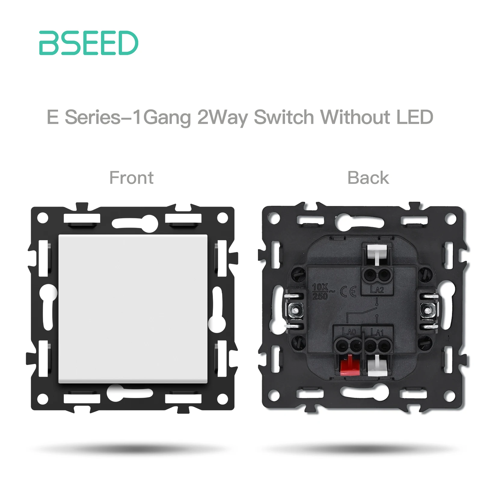 BSEED 1/2/3-fach Schaltermodule E-Serie 86mm Drucktastenschalter mit Anzeigeleuchte DIY Kombinations-Wandsteckdosen