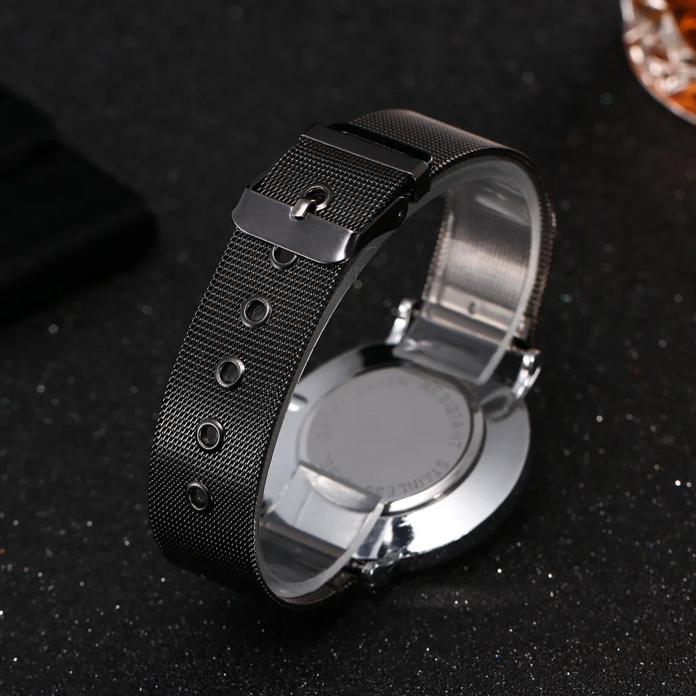 Luxury Rose Gold Mesh Belt Ladies Watch Fashion Design Arabic Watches for Women Stainless Steel Quartz Wristwatch Clock Montre