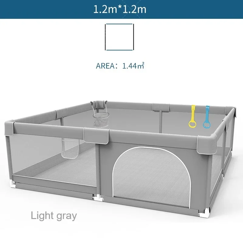 IMBABY Grey corral for Baby with Protective Angle Baby Playground Quality Baby Crawling Fence Game Playpen for Children Playpen