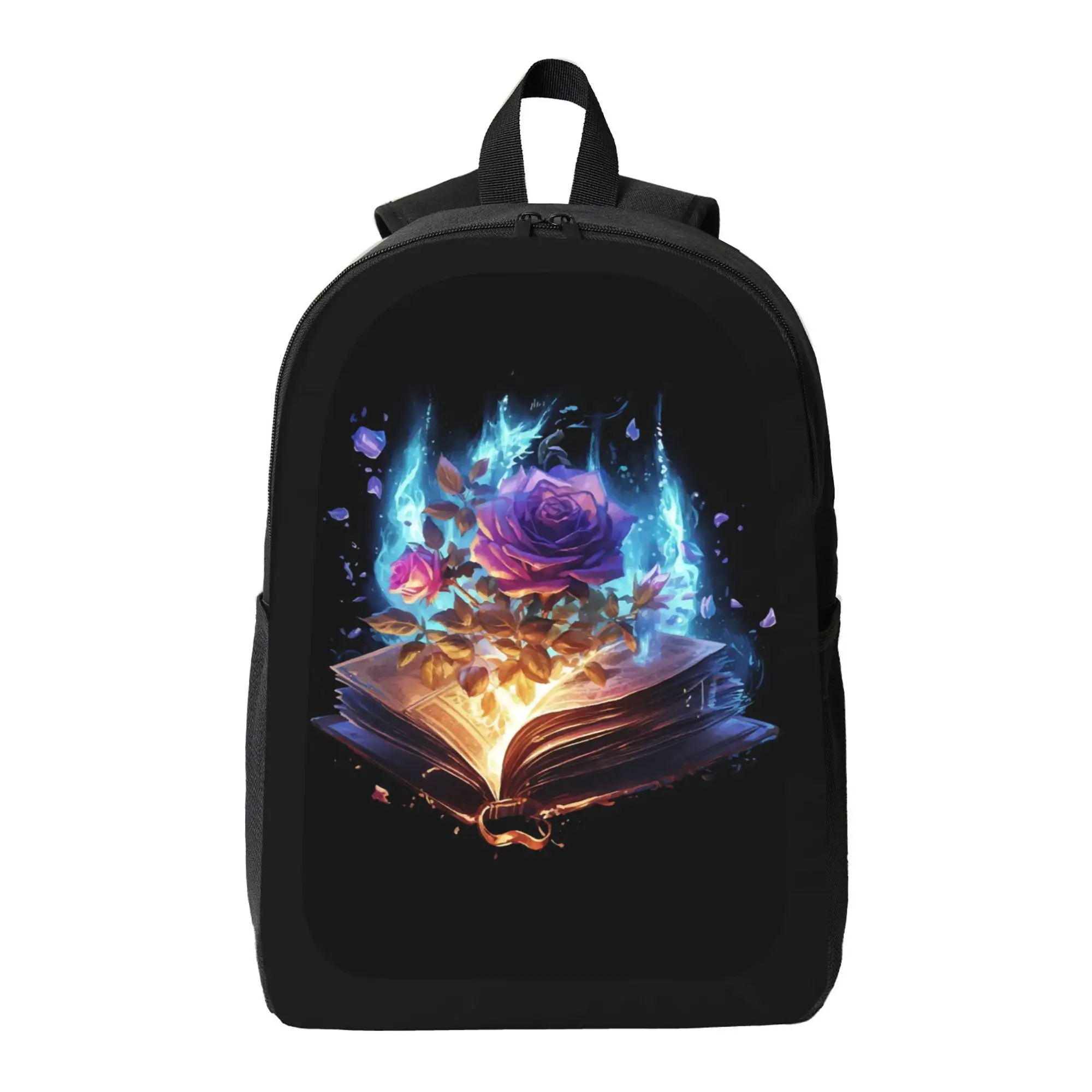 

This watercolor book magic backpack with a printed shoulder is suitable for both boys and girls. It is lightweight, spacious