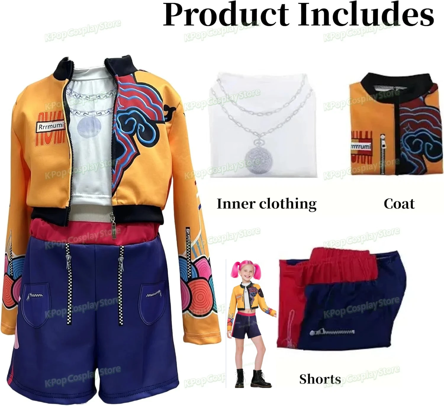 

Movie Kpop Rumi Zoey Mira Halloween Party Cosplay Costume Kids Demon Hunters Teenagers Girls Birthday Gifts Roleplay Outfits