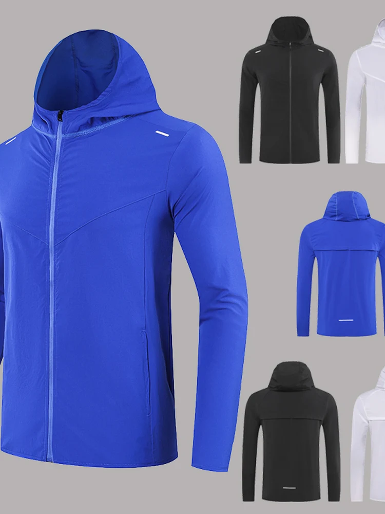 

Новая легкая спортивная куртка с капюшоном для мужчин, весна-лето 2026, быстросохнущая, для активного отдыха, с защитой от солнца