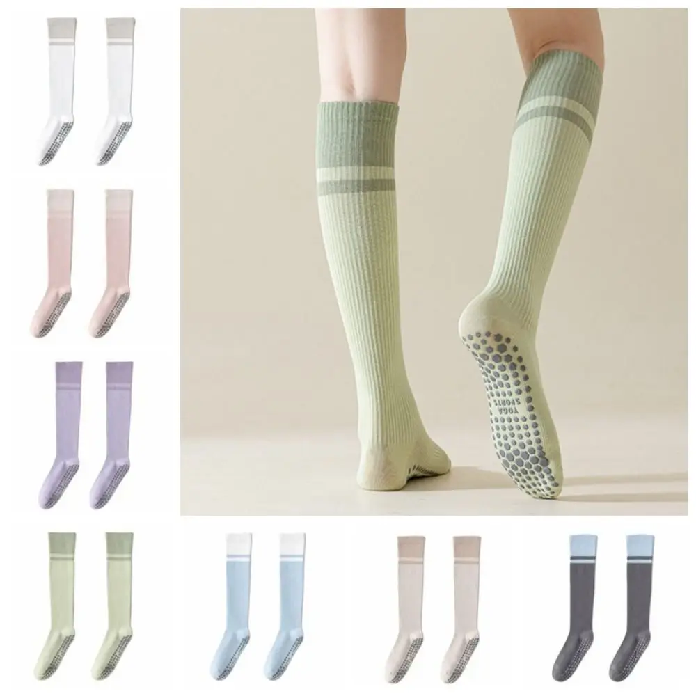 

Silicone Anti-slip Non-slip Sports Socks Breathable Free Size Women Yoga Socks Patchwork Elasticity Sport Pilates Socks