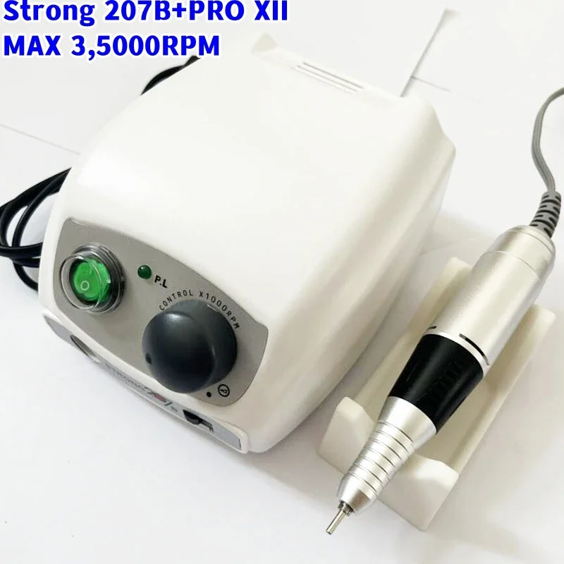 65W STRONG 207B Manicure Machine control box 35000rpm Handpiece Nail polishing nail pedicure Nail Art drill Manicure Machine set