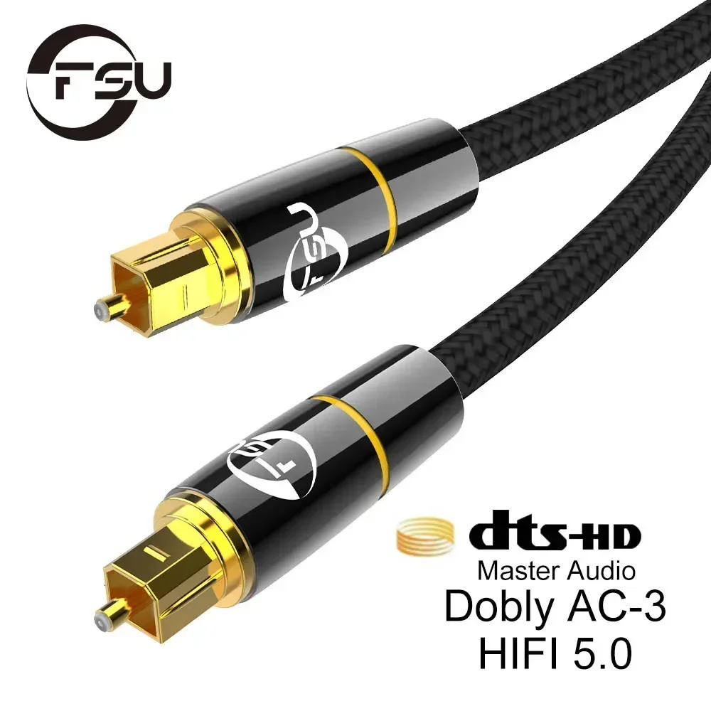 FSU HIFI 5.1 Cyfrowy optyczny kabel audio Toslink 1m 2m 3m 10m SPDIF Kabel koncentryczny do telewizora Odtwarzacz Blu-ray Wzmacniacz Kabel