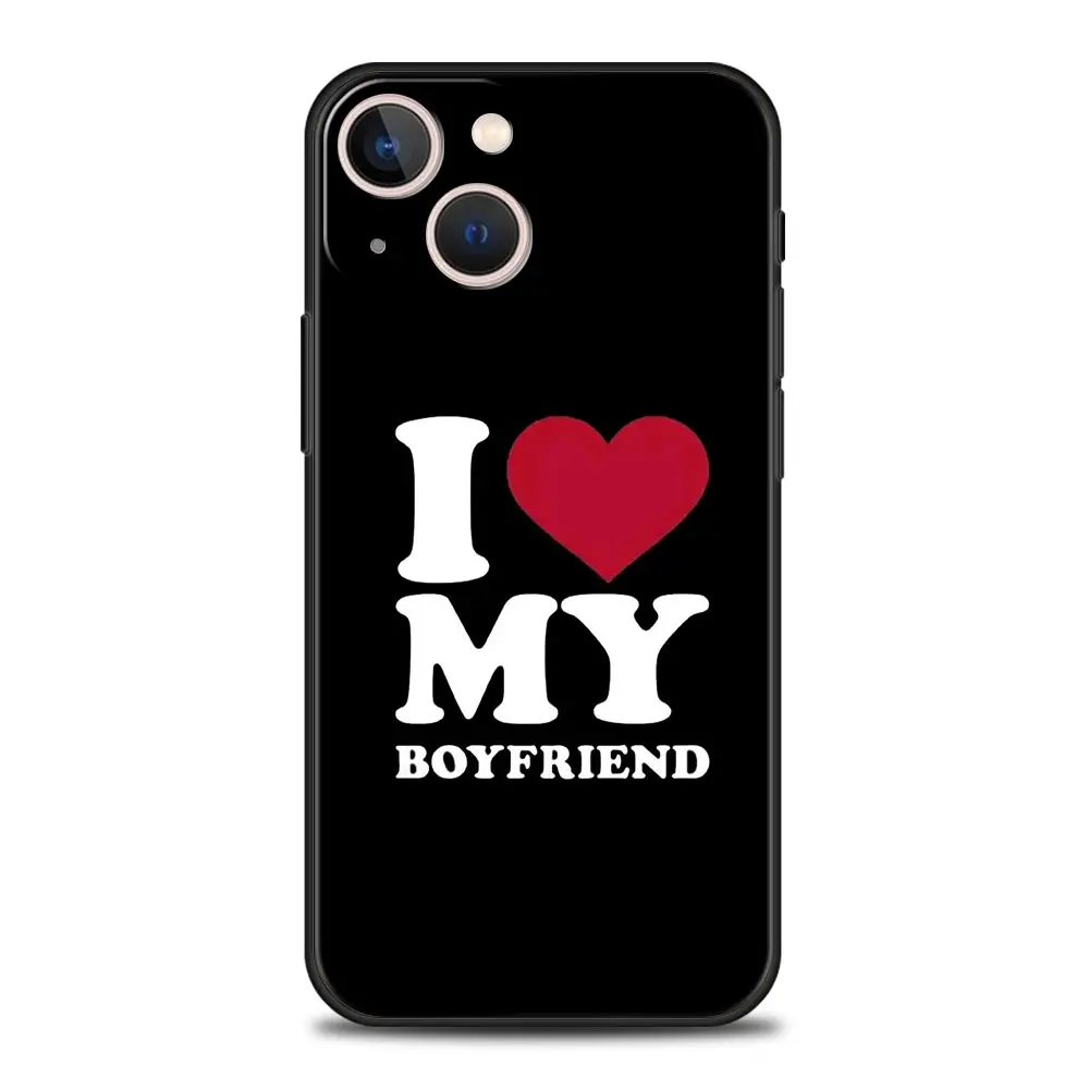 لطيف أنا أحب صديقتي صديقها جراب هاتف آيفون 16 13 15 14 12 11 برو ماكس XR X SE XS 7 8 زائد لينة غطاء من البولي يوريثان