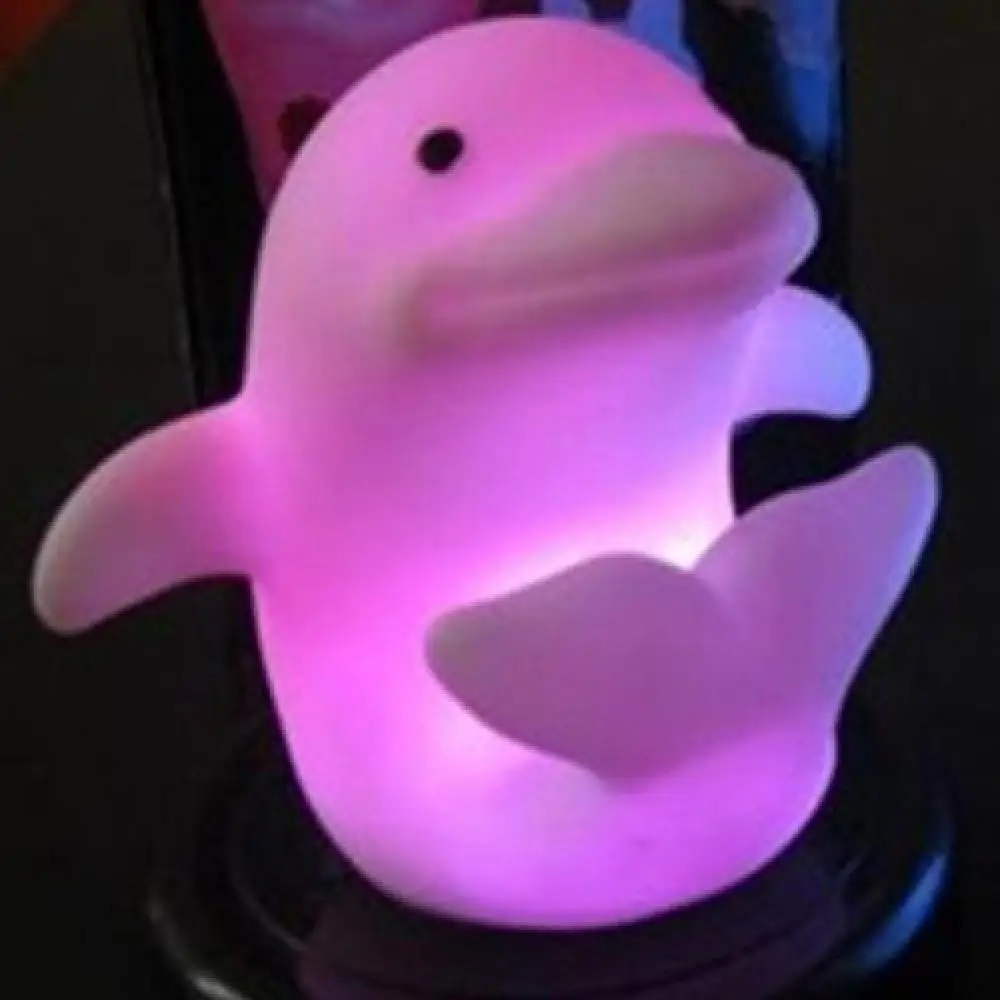 Nightlight bambini regalo per bambini simpatico delfino 7 colori che cambiano decorazione a luce notturna a LED