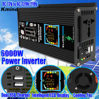 Car Power Inverter 12V To 110V 220v Peak 1000W 50Hz 60Hz Solar Converter Adapter DC to AC Sine Wave Transformer Charge USB  Volt