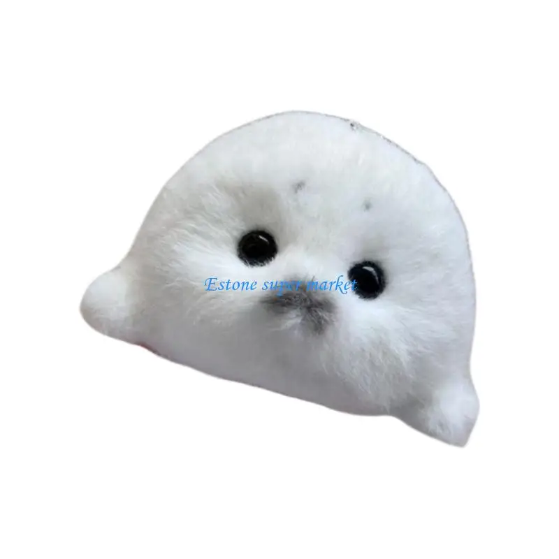 090B Doll Keychain Pendant Stuffed Animal Lovely Seal for Toddlers Girls Teenagers