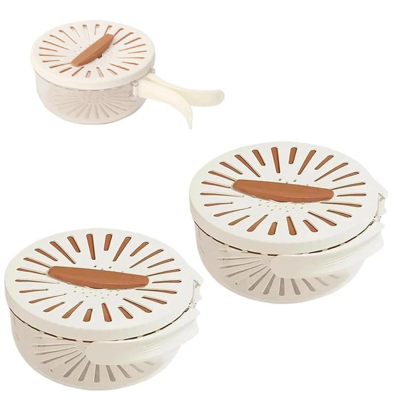 Mir de rangement multifonctionnel avec couvercle, panier de proximité, filtre à eau, poignée, 2 en 1