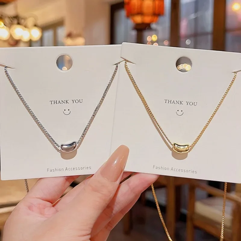 Geometric Trend Pendant Necklaces for Women Small Charm Metal Clavicle Chain Jewelry Friend Party Birthday Choker Gift Hot Sale