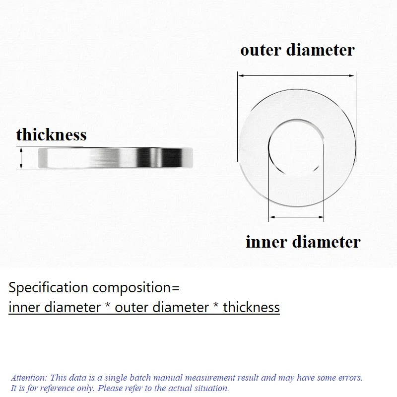 304 Stainless Steel Enlarged And Thickened Flat Washer Ultra-Thin Screws Washer M2 M3 M4 M5 M6 M7 M8