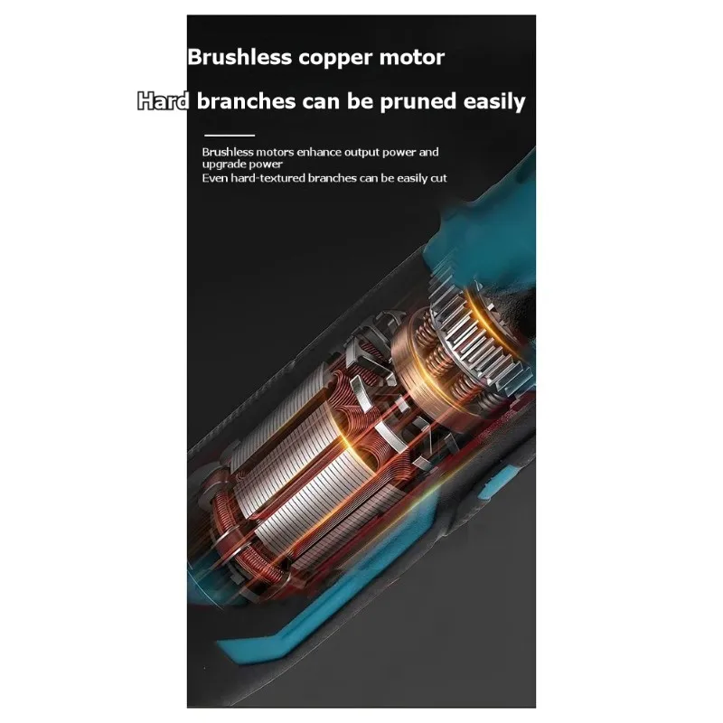 【PRICE REDUCT】Cordless 800W Electric Garden Shears 6000Mah Battery 30Mm Cutting Diameter For Gardening And Plant Care Pruner Wit
