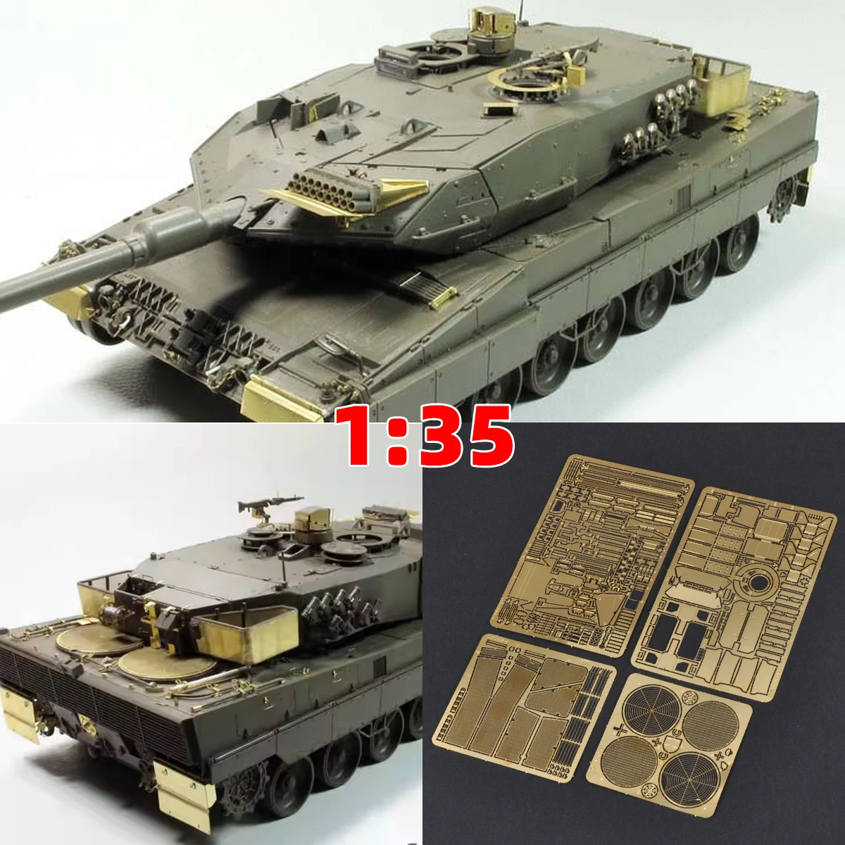 

1/35 photo eatch PE Scale model kit leopard 2A6 fender engine Air intake grille Intake hood grid Modified parts part accessory