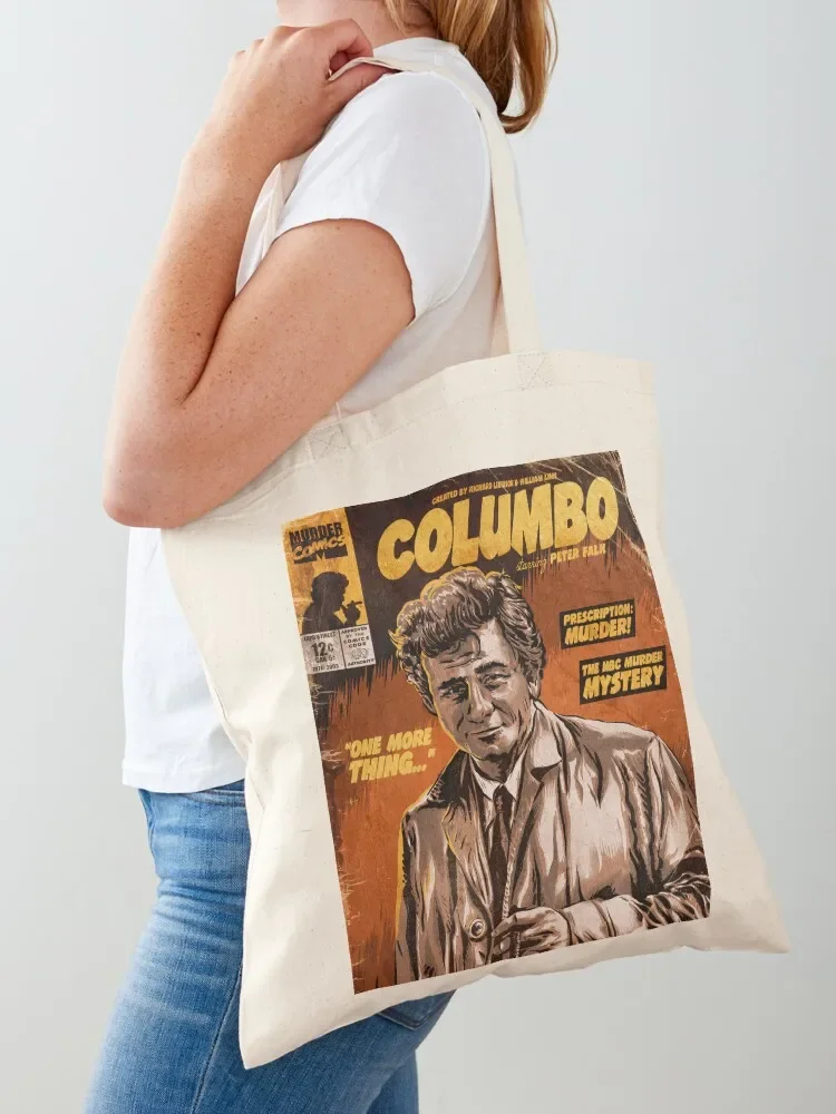Columbo TV Show Comic Tote Bag reusable shopping bags eco pack reusable shopping bag tote bag men's