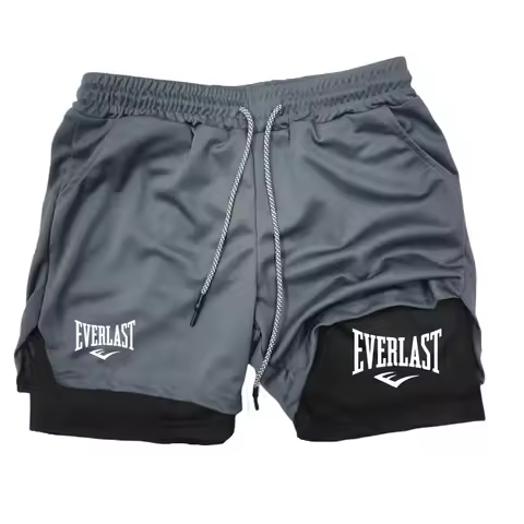 Men Running Shorts 2 In 1 Double-deck Sport Shorts Sportswear Gym Fitness Short Pants Training Jogging Bottom Men's Clothing