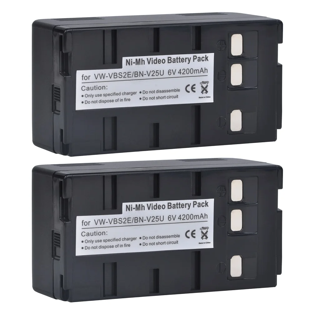 6V Battery Replacement for JVC BN-V20U BN-V25U, Panasonic BP-12 BP-15 BP-17 BP-18 HHR-V20A/1B VW-VBS1 VW-VBS1E VW-VBS2E Battery