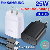 25W Samsung Charger Usb Type C Super Fast Charging Wall Adapter For Galaxy S24 S23 FE S22 5G A55 A54 A53 A34 A33 A73 A05s Note10