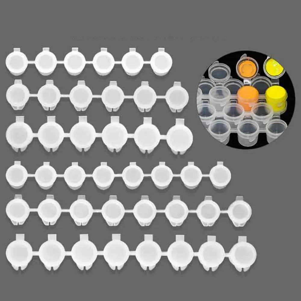 Portable Plastic Pigment Strips 2ml/3m/5ml 6/8 Connected Pots Paint Box Pigment Container Art Crafts