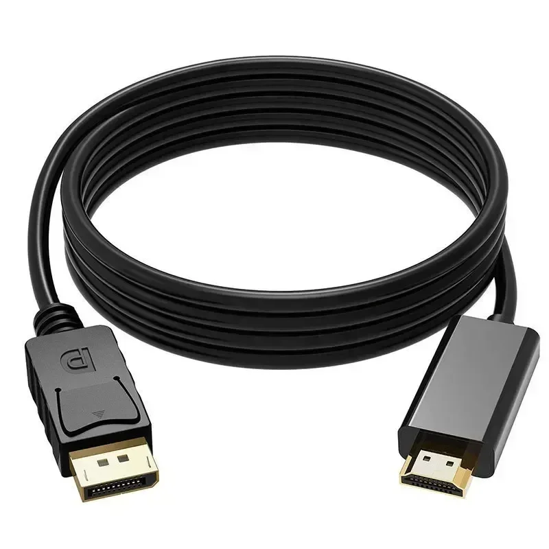 DP Display Port To HDMI-Compatible Adapter Connect Converter 1.8m Cable 2k 4k 1080p For Desktop Laptop PC TV Monitor Projector image 5
