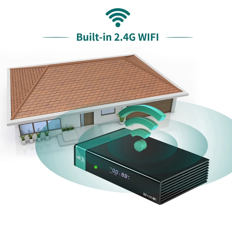 Receptor de satélite Digital FFYY-V8X DVB-S/S2/S2X Full HD 1080P HEVC Wifi incorporado compatible con tarjeta CA receptor de TV 2,4G WIFI