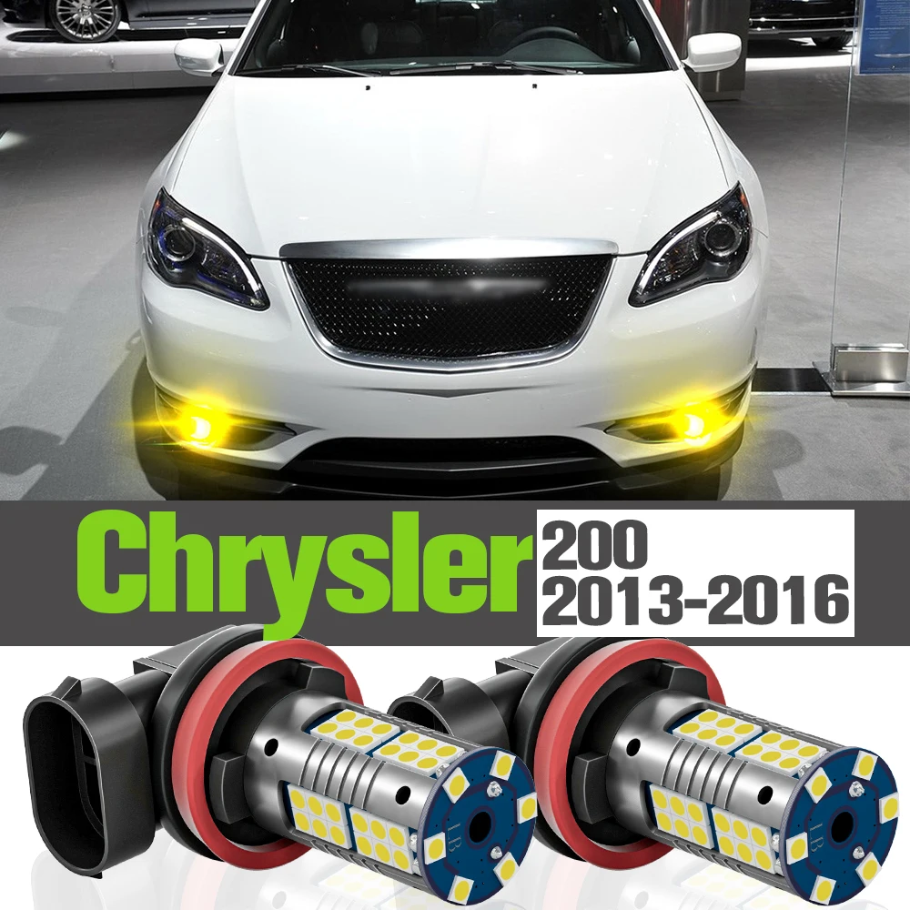 

2x LED Fog Light Accessories Lamp For Chrysler 200 2013 2014 2015 2016