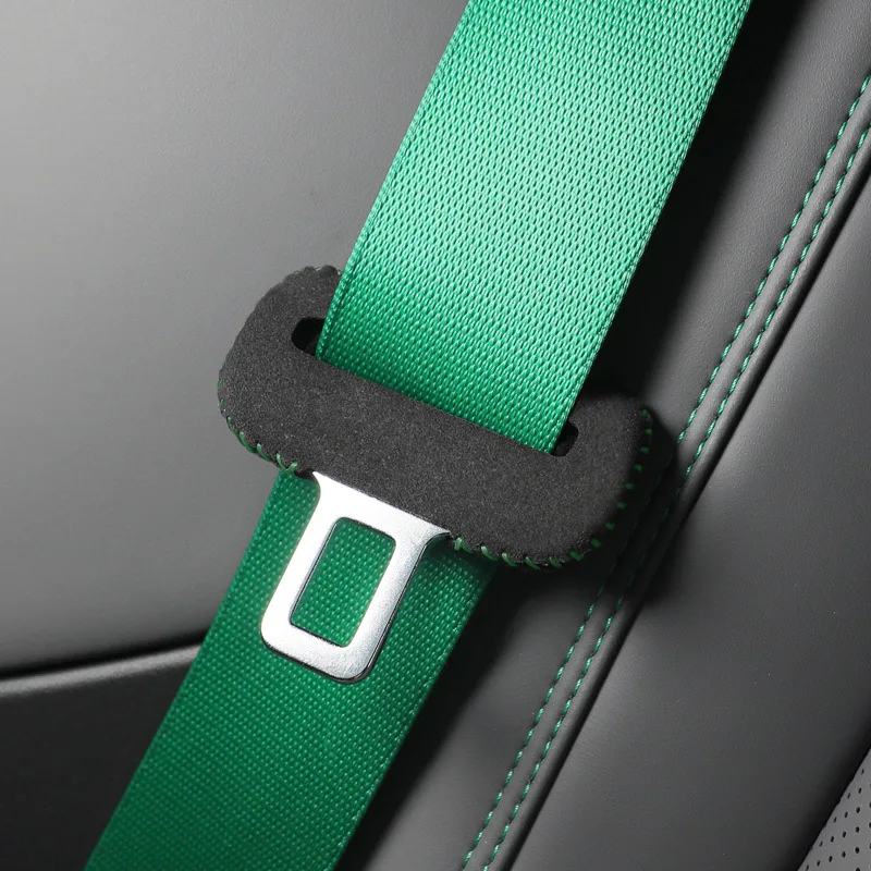

2PCS Car Interior Accessories Seat Belt Clip Buckle Cover Suede Safety Belt Anti-Scrape Protective Sleeve Cover Modified S/L