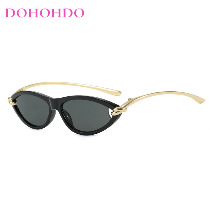 2025 موضة فاخرة معدنية إطار صغير البيضاوي النساء النظارات الشمسية العلامة التجارية مصمم فاسق الرجال ظلال في الهواء الطلق القيادة السفر نظارات UV400